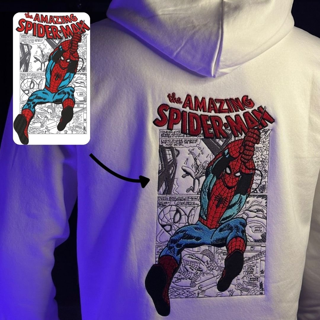 Jacket back embroidery sample